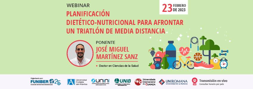 UNIROMANA participa en el webinar «Planificación dietético-nutricional para afrontar un triatlón de media distancia»