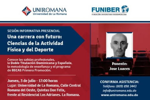 Sesión informativa del Grado en Ciencias de la Actividad Física y del Deporte en UNIROMANA