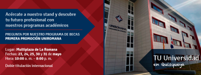 Stand informativo de UNIROMANA