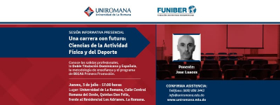 Sesión informativa del Grado en Ciencias de la Actividad Física y del Deporte en UNIROMANA
