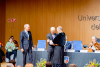 Entrega de la medalla de honor al viceministro, José Antonio Cancel en UNEATLANTICO.